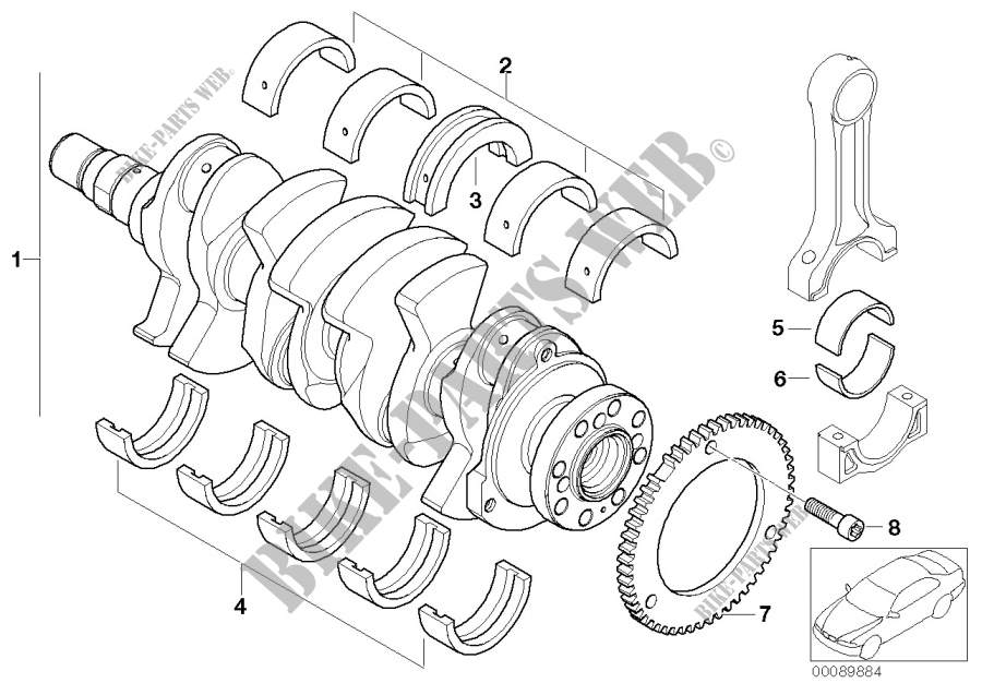 Cigüeñal mecanismo del cigüeñal/semicoj. para MINI Cooper S 2000