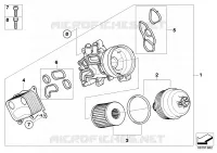 Abastecim.aceite-filtro,cambiador calor motor COOPER S mini-coche 2005 Cooper S 37523