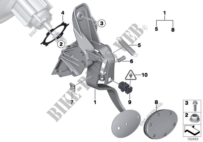 Mecanismo de pedales para MINI Coop.S JCW 2011