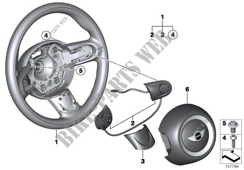 Volante deportivo con Airbag multifunc. para MINI Cooper D 2.0 2010