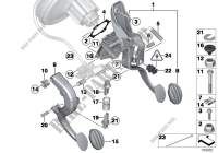 Mcsmo. pedal con muelle de recuperación para MINI Coop.S JCW 2012