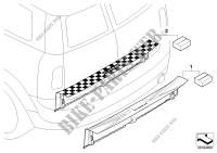 Paramento de borde de portamaleta para MINI Cooper S 2009