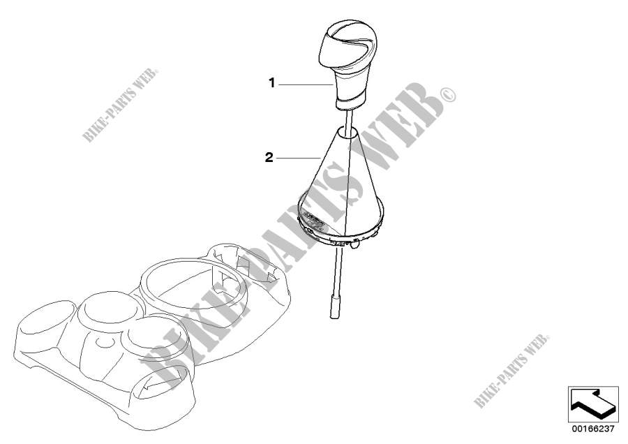 Empuñadura de palanca selectora cuero para MINI Cooper D 2.0 2010