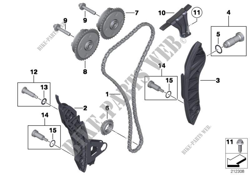 Mando de válvulas cadena distribución para MINI Cooper 2010