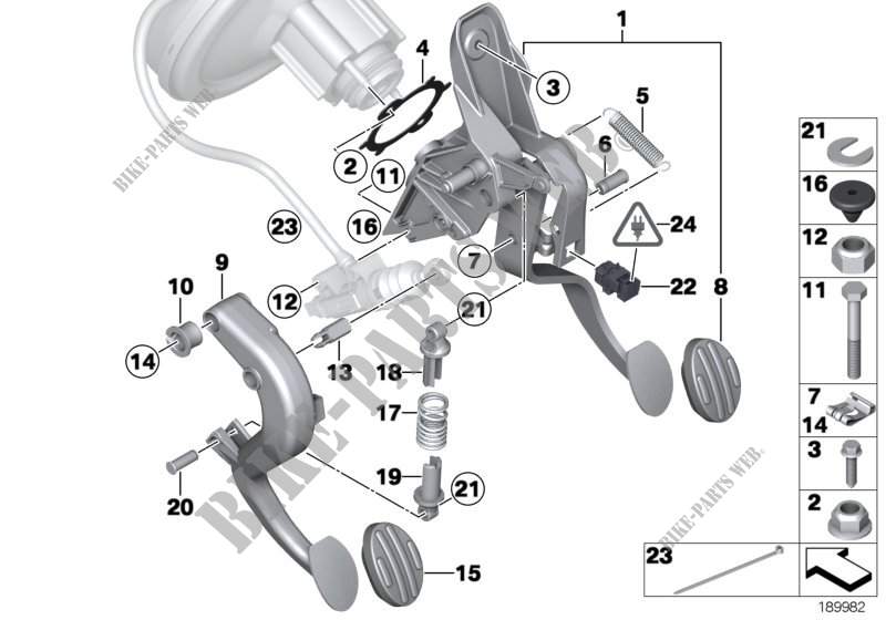Mcsmo. pedal con muelle de recuperación para MINI Coop.S JCW 2011