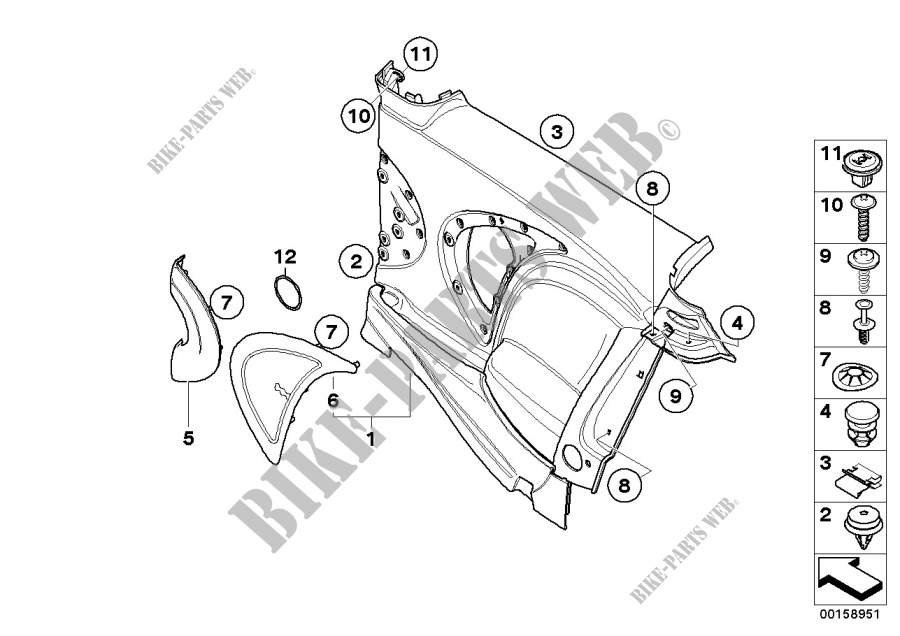 Revestimiento lateral tras. para MINI Cooper S 2009