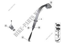 Cinturon d.seguridad trasera para MINI Cooper ALL4 2013