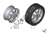 MINI LM Rueda 5 Hole Circular Spoke 123 para MINI Cooper ALL4 2013