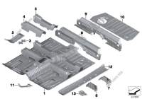Partes de fondo posteriores/interior para MINI Cooper ALL4 2013