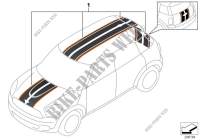 Tiras decorativas   Ray para MINI Cooper S ALL4 2012