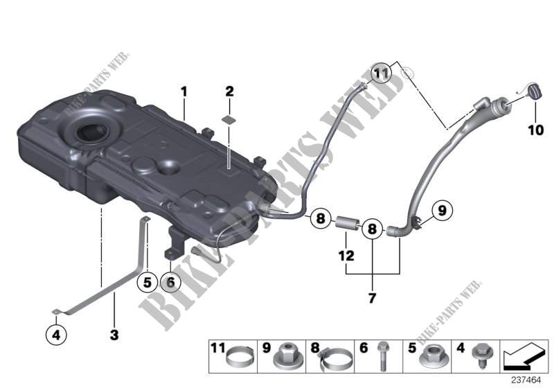 Depósito combustible/piezas de sujeción para MINI Cooper 2012