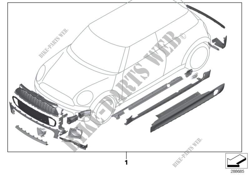 Kit reequip JCW Aerokit (desde 03/2012) para MINI Cooper SD 2010