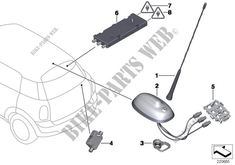 Piezas adicionales antena para MINI Cooper S ALL4 2010