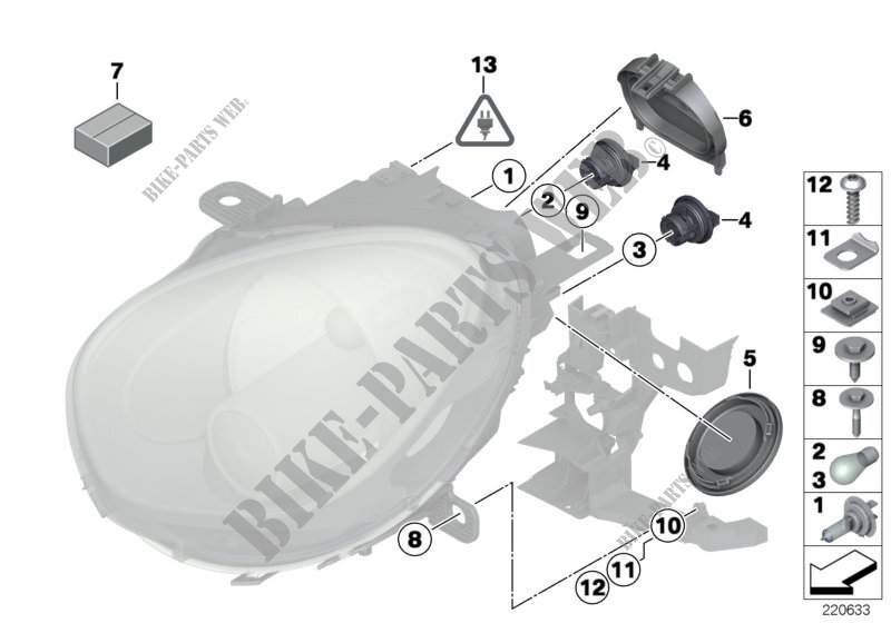 Piezas sueltas para faro para MINI Cooper D 1.6 2012
