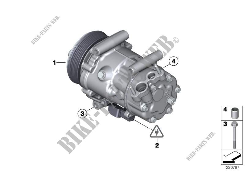 RP compresor del aire acondicionado para MINI Cooper S ALL4 2012