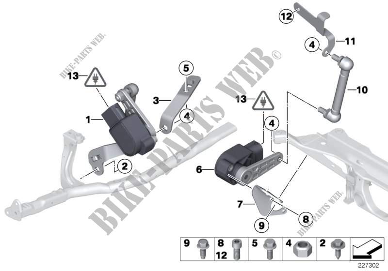 Sensor de regulac.alcance de los faros para MINI Cooper S ALL4 2010