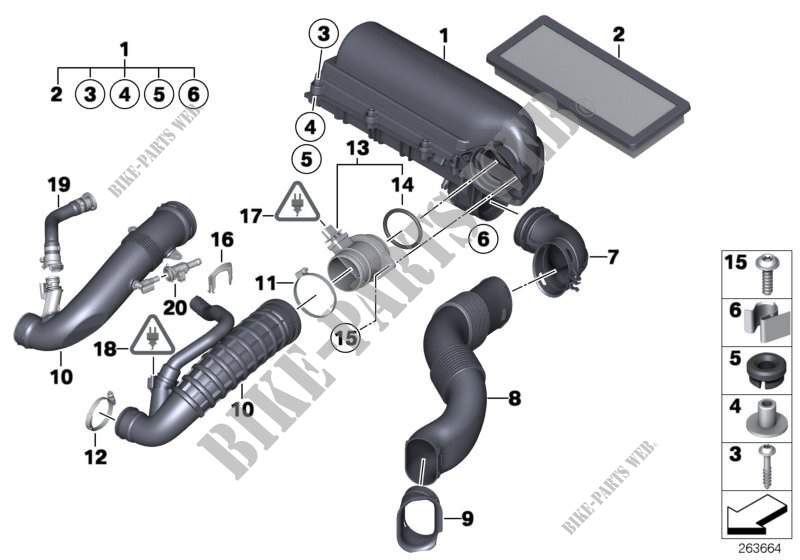 Slciador d admis./Elem. filtrantante/HFM para MINI Cooper ALL4 2012