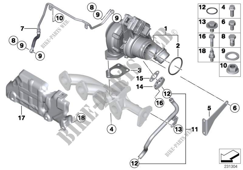Turbo compresor con lubrificacion para MINI Cooper D ALL4 1.6 2012
