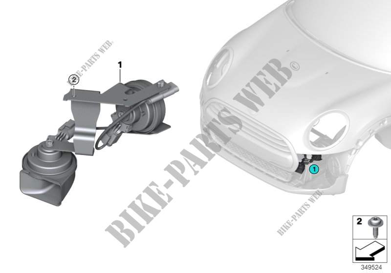 Bocinas con soporte electrónico para MINI Cooper 2014