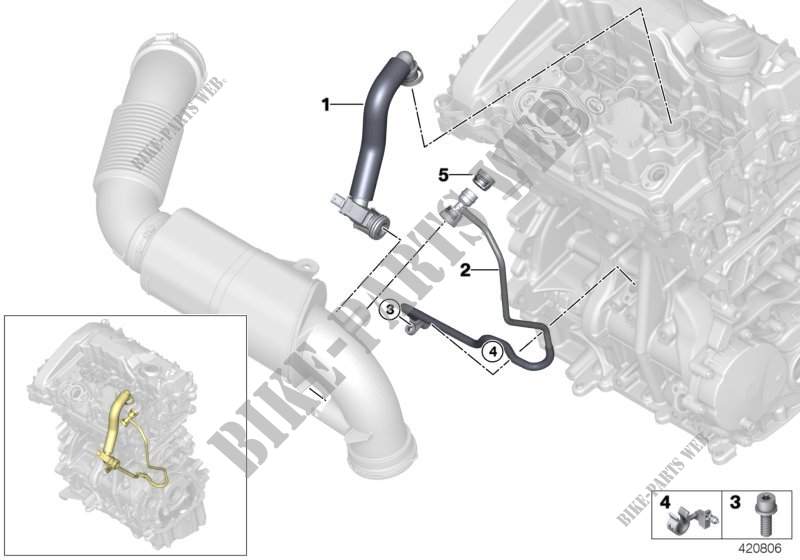 Cárter de cigüeñal Ventilación para MINI Cooper 2014