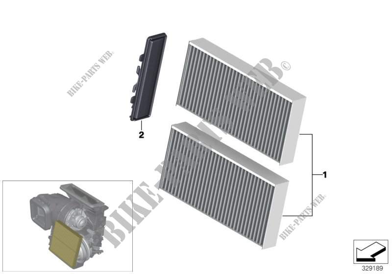 Microfiltro/filtro de carbono activado para MINI Cooper 2014