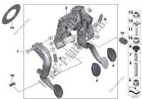 Mecanismo de pedales cambio manual para Mini Cooper 2014