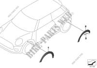Reequipamiento moldura arco de rueda para MINI Cooper 2014