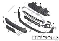 Revestimie. aerokit embellecedores del. para MINI Cooper S 2014