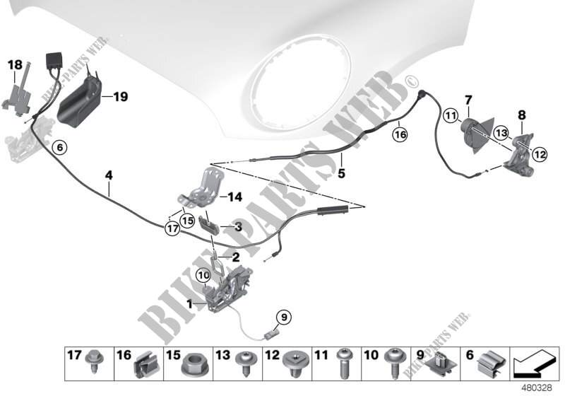 Capó, sistema de cierre para MINI Cooper 2014
