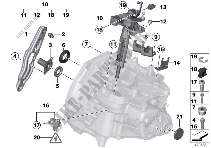 Componentes engranaje GS6 55BG para MINI Cooper 2011