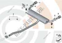 Silenciador posterior y kit de montaje para MINI Cooper SD ALL4 2012