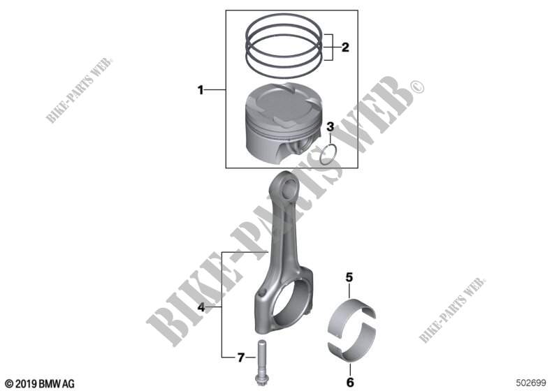 Biela mecanismo del cigüeñal/pistón para MINI Cooper 2014