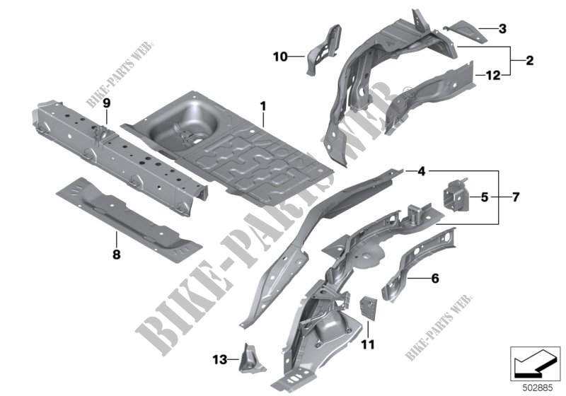Pasarruedas trasero/piezas de fondo para MINI Cooper S 2018